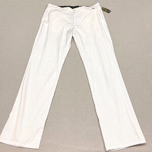 Travis Mathew Pants Mens 36x33 White Pinstripe Chino Golf Stretch New